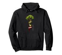 Rooted in Latvia - Latvian Flag Oak Tree Design Pullover Hoodie
