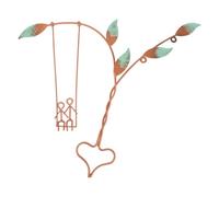 Rooted in Love Swing Sculpture, Wall Decorations for Home, Type A | Metal Wall Art Couple on Swings, Home Wall Hangings, Ornaments for Living Room Bedroom Decor