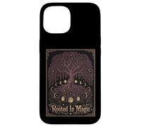 Rooted In Magic Vintage Style Celestial Lunar Phase Tree Case for iPhone 15