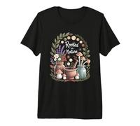 Rooted in Nature Autumn Herbal Witch Moon Magic Witchy Premium T-Shirt