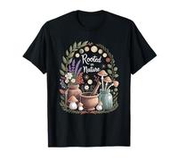 Rooted in Nature Autumn Herbal Witch Moon Magic Witchy T-Shirt