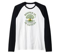 Rooted in Nature Eco Tree Roots Design Raglan Baseball Tee
