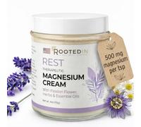 Rooted In Rest Magnesium Lotion for Sleep: Scientifically Backed Sleep Aid, 2X Magnesium Chloride - Fast and Effective Relaxation with Lavender, Passionflower & C