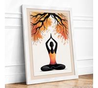 Rooted in Stillness Minimalist Framed Wall Art Print A4 (29.7×21cm) White, Wall Decor for Living Room, Bedroom, Office & Home, Ready to Hang, Art Gift