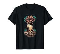 Rooted in Strength - African Heritage Fist Tree Medallion T-Shirt