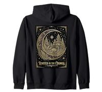 Rooted in The Cosmos Forest Lotus Nature Celestial Moon Zip Hoodie