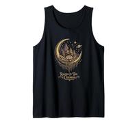Rooted in The Cosmos Moon Forest Lotus Celestial Nature Tank Top