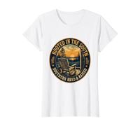 Rooted in The South Southern Bred and Praised Value Graphic T-Shirt, Women, White, XL