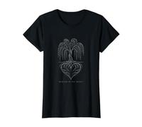 Rooted in The South Willow Tree Heart Value Graphic T-Shirt, Women, Black, XS