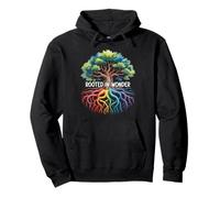 Rooted in Wonder Rainbow Tree Mindful Nature Pullover Hoodie
