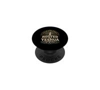 Rooted In Yeshua Deep Roots Christian Faith Bible Scripture PopSockets Adhesive PopGrip