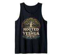 Rooted in Yeshua Deep Roots Christian Faith Bible Scripture Tank Top