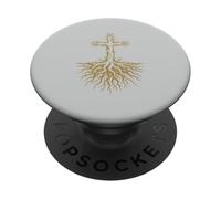 Rooted Jesus Christian Faith Believer Evangelical PopSockets Adhesive PopGrip