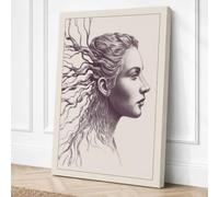 Rooted Modern Canvas Wall Art Print 18x12 Inch (46 x 30 cm)