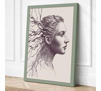 Rooted Modern Canvas Wall Art Print 24x16 Inch (61 x 41 cm)
