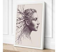 Rooted Modern Canvas Wall Art Print 24x16 Inch (61 x 41 cm)