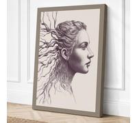 Rooted Modern Canvas Wall Art Print 30x20 Inch (76 x 51 cm)