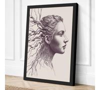 Rooted Modern Canvas Wall Art Print 30x20 Inch (76 x 51 cm)