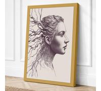 Rooted Modern Canvas Wall Art Print 36x24 Inch (91 x 61 cm)