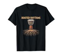 Rooted Rhythms Djembe Drum with Tree Roots Ethnic Music T-Shirt