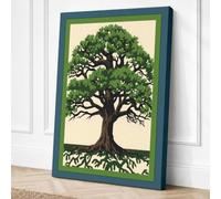 Rooted Tree Botanical Canvas Wall Art Print 18x12 Inch