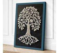 Rooted Tree Botanical Canvas Wall Art Print 30x20 Inch