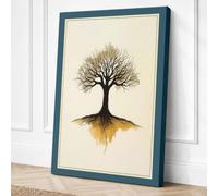 Rooted Tree Botanical Canvas Wall Art Print 30x20 Inch