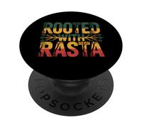 Rooted With Rasta Reggae Music Rastafari Roots Jamaican PopSockets Adhesive PopGrip