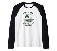 Rooting for The Mycelium Network Fungi and Tree Lover Raglan Baseball Tee