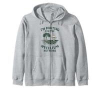 Rooting for the Mycelium Network Fungi and Tree Lover Zip Hoodie