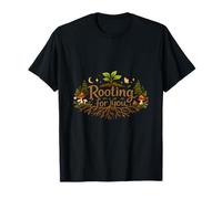 Rooting for You Forest Cottagecore Plant Pun Graphic T-Shirt