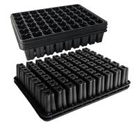 RooTrimmer 54 Cell Seed Starter Trays, 2.8" Deep Plug Tray Seedling for 1015 Nursery Tray, Super Thick Reusable Trays for Easy Transplantation (11.14inch ×14.6 inch, 5-Pack)