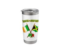 Roots and Rhythm Irish Jamaican Crossed Flags Heritage Stainless Steel Insulated Tumbler