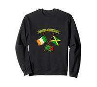 Roots And Rhythm Irish Jamaican Crossed Flags Heritage Sweatshirt