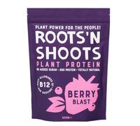 Roots 'n Shoots Vegan Protein, Shake, Berry Flavour, with Added B12, 26g Protein, Complete Amino Acid Profile with BCAAs, Gluten Free, Sugar Free, Dairy Free, All Natural, 500g