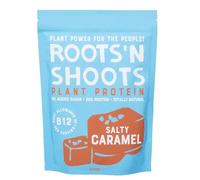 Roots 'n Shoots Vegan Protein, Shake, Salted Caramel Flavour, with Added B12, 23g Protein, Complete Amino Acid Profile with BCAAs, Gluten Free, Sugar Free, Dairy Free, All Natural, 500g