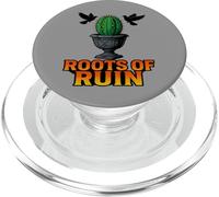 Roots of Ruin Cracked Urn and Cactus Dark Gothic Blackbird PopSockets PopGrip for MagSafe