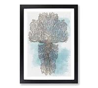 Roots of The Tree in Abstract Framed Print | A2 Black Framed Wall Art | Ready to Hang | Abstract Floral Picture | Living Room Bedroom Lounge Office