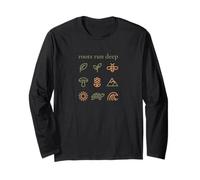 Roots Run Deep Minimal Eco Nature Inspired Aesthetic Long Sleeve T-Shirt