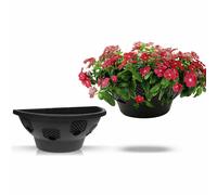 Roots & Shoots Stunning Black Easy Bloom Hanfing Wall Basket - 46cm (1 Pc.) - Durable Material - Ideal Display for Plants & Flowers