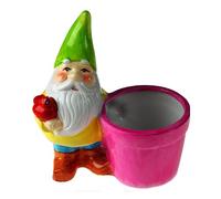 Ceramic Gnome Garden Flower Pot Assorted Colours