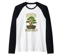 Roots Taking Shape Bonsai Plant Raglan Baseball Tee
