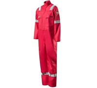 Roots Welders Overalls, Flame Resistant Flambuster Classic Mens Boilersuit Overalls - Red 50