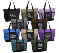 Roowest 10 Pcs Christmas Social Worker Appreciation Gifts Tote Bag Bulk Inspirational Employee Appreciation Gift (Boho)