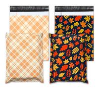 Roowest 100 Pcs Fall Poly Mailers Maple Leaves Shipping Bag with Self Sealing Autumn Self Seal Mailing Envelope Bags for Harvest Thanksgiving Small Business Clothing