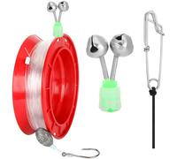 Roowest 6 Inch Hook Keeper Top Reinforced Complete Rig with with Bell, Lanyard & 35m 42# Line Kit for Shore Fishing Grouper Snapper