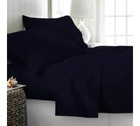 Ropa De Cama 100% Egyptian Cotton Hotel Class 1000TC Flat Sheet, UK King Flat Sheet - Navy Blue