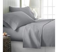Ropa De Cama 100% Egyptian Cotton Hotel Class 1000TC Flat Sheet, UK Super King Flat Sheet - Silver Grey