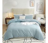 Ropa De Cama 1000 Thread Count Cotton Hotel Quality 3 PC Duvet Cover Set 100% Long Staple Egyptian Cotton In UK King Light Blue Color