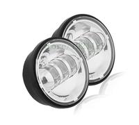 Ropaix 7" Inch For Motor LED Headlight + 2 X 4 1/2" Fog Light Passing Lamps With Adapter Ring For Street For Glide For FLHX Fog Headlamp Motorcycle Front Headlight(Only Fog lamp C)